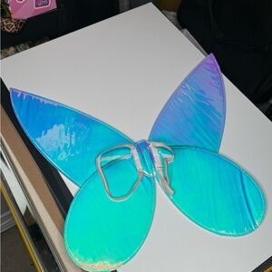 Festival fairy wings blue green purple yellow iridescent whimsy one size for all